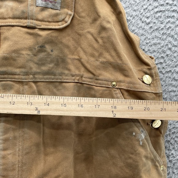 Carhartt Double Knee Bib Overalls Men 42x30* R41 Workwear Outdoor Insulated Camp - Picture 3 of 16